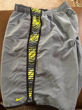 Nike Swim Shorts – Gray & Yellow– XXL